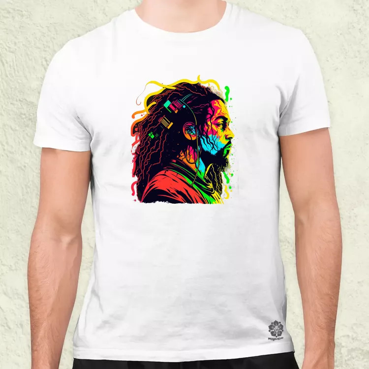 Bob Marley portré v1 férfi póló