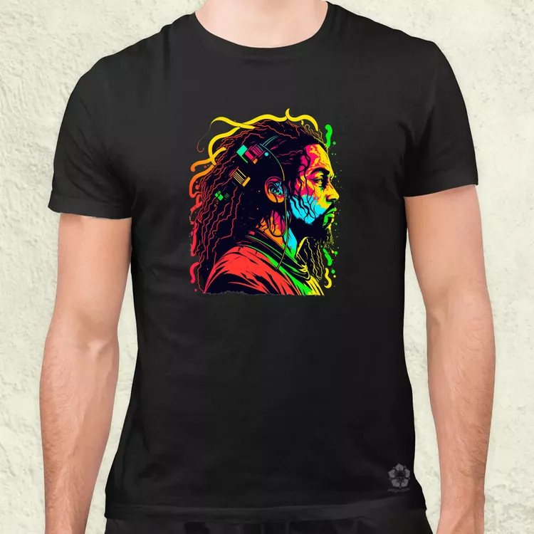 Bob Marley portré v1 férfi póló