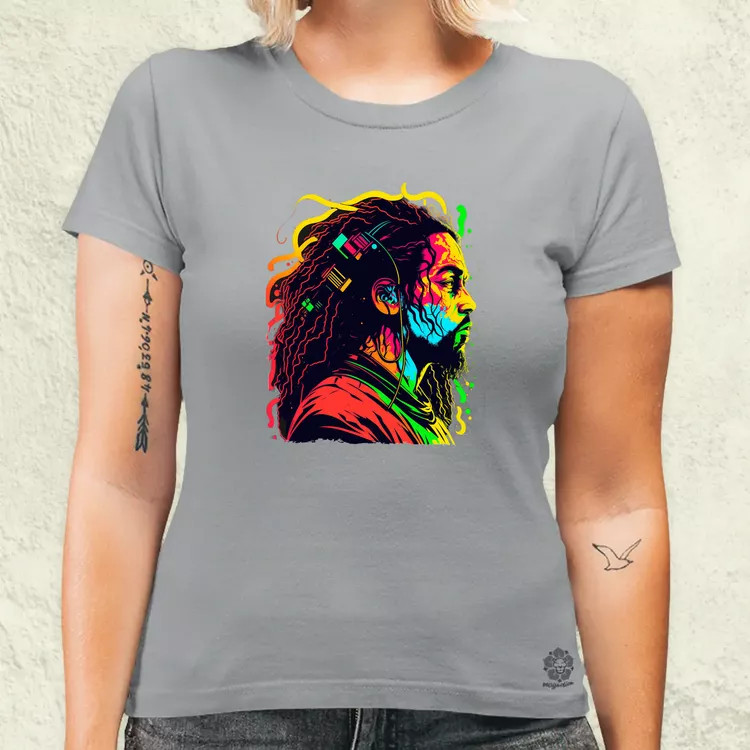 Bob Marley portré v1 női póló
