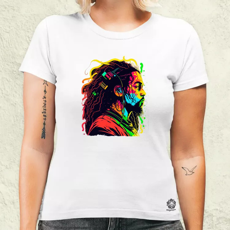 Bob Marley portré v1 női póló