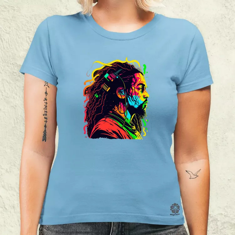 Bob Marley portré v1 női póló