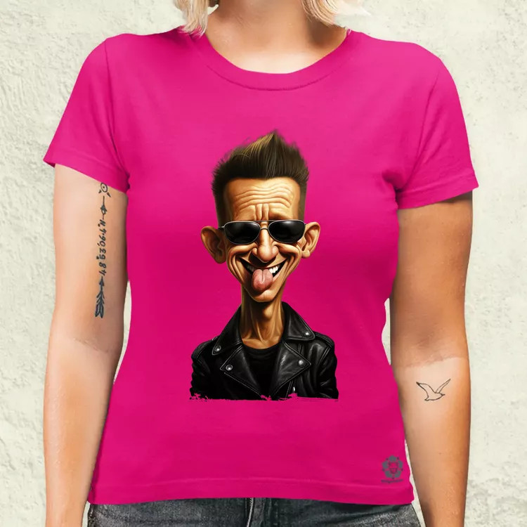 Dave Gahan karukatúra v1 női póló