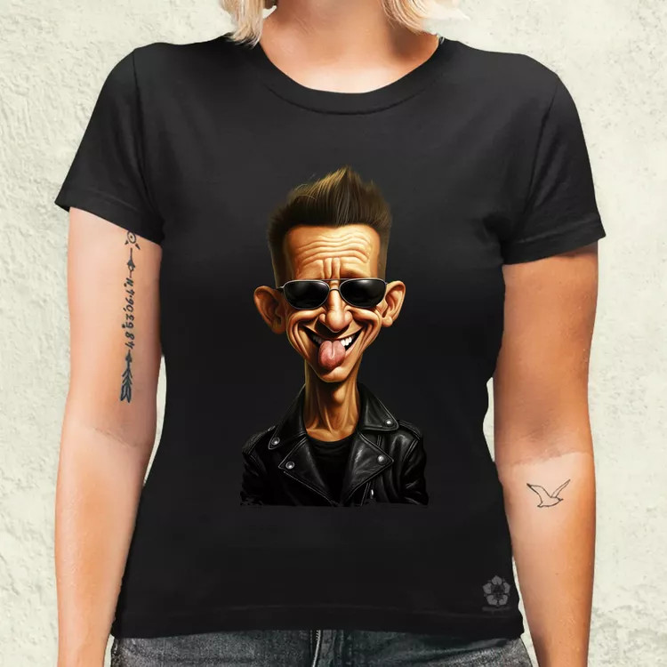 Dave Gahan karukatúra v1 női póló