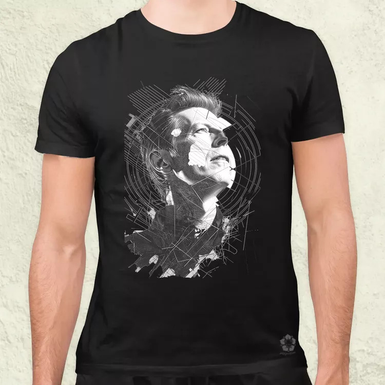 David Bowie rajz portré v1 férfi póló