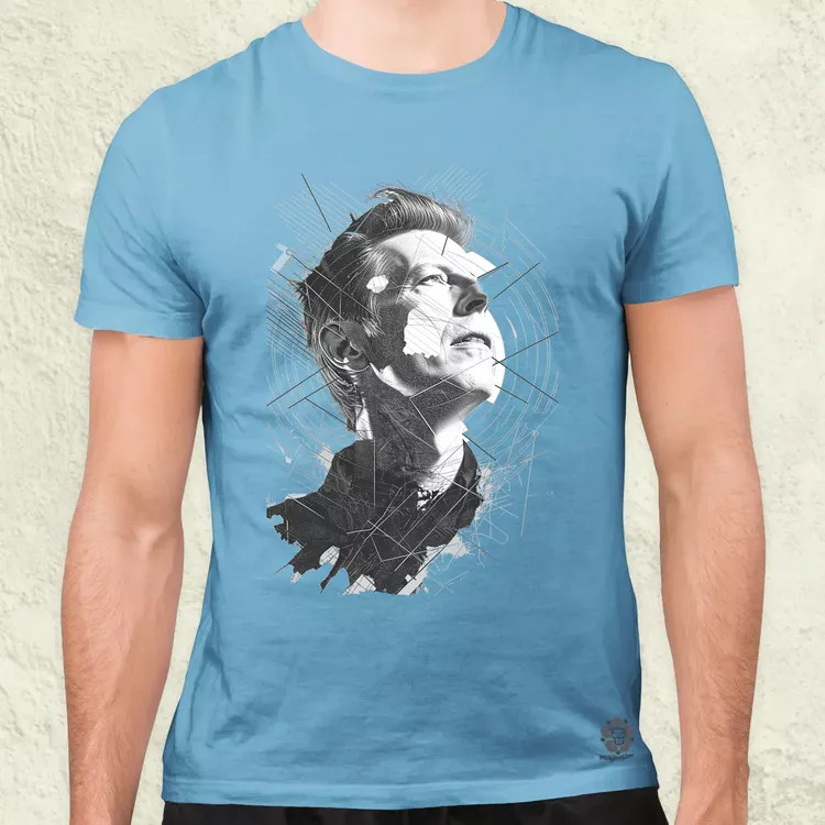 David Bowie rajz portré v1 férfi póló
