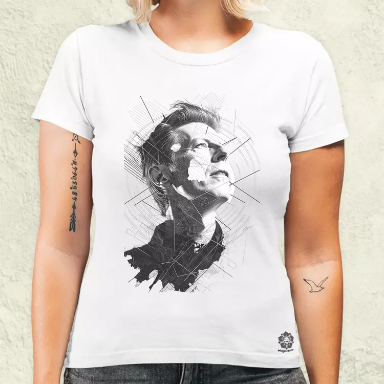 David Bowie rajz portré v1 női póló