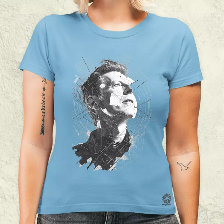 David Bowie rajz portré v1 női póló