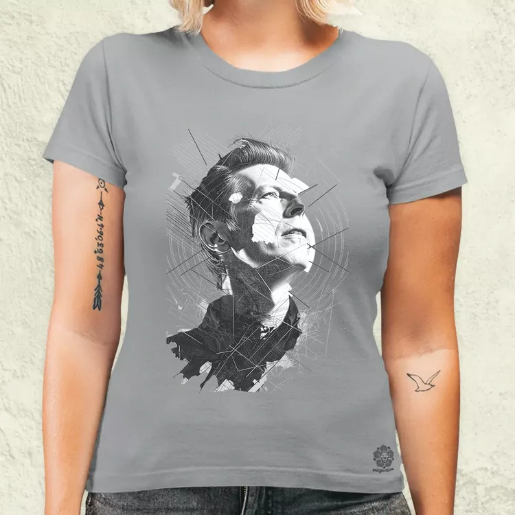 David Bowie rajz portré v1 női póló