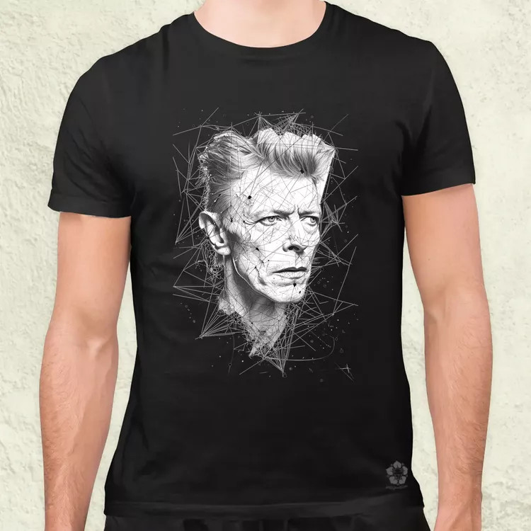 David Bowie rajz portré v3 férfi póló