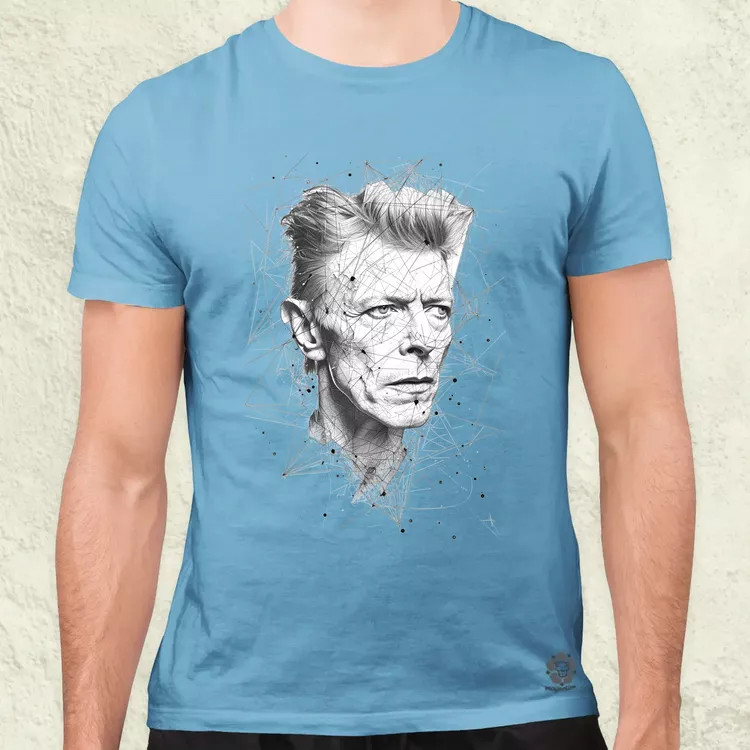 David Bowie rajz portré v3 férfi póló