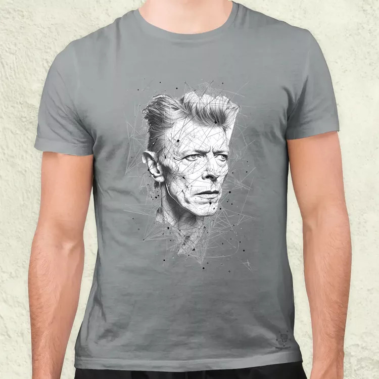 David Bowie rajz portré v3 férfi póló
