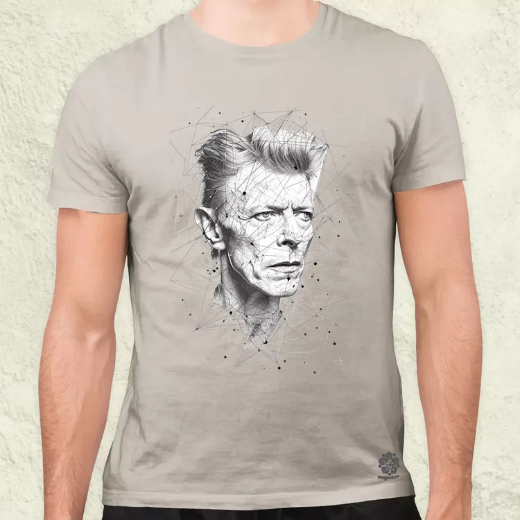 David Bowie rajz portré v3 férfi póló