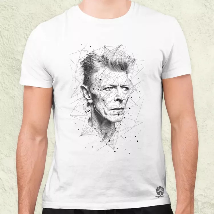 David Bowie rajz portré v3 férfi póló