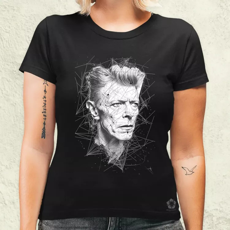 David Bowie rajz portré v3 női póló