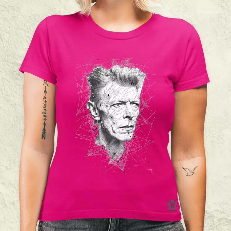 David Bowie rajz portré v3 női póló