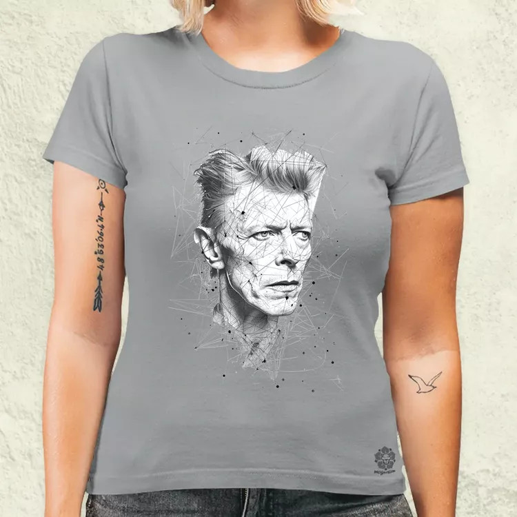 David Bowie rajz portré v3 női póló