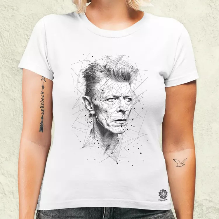 David Bowie rajz portré v3 női póló