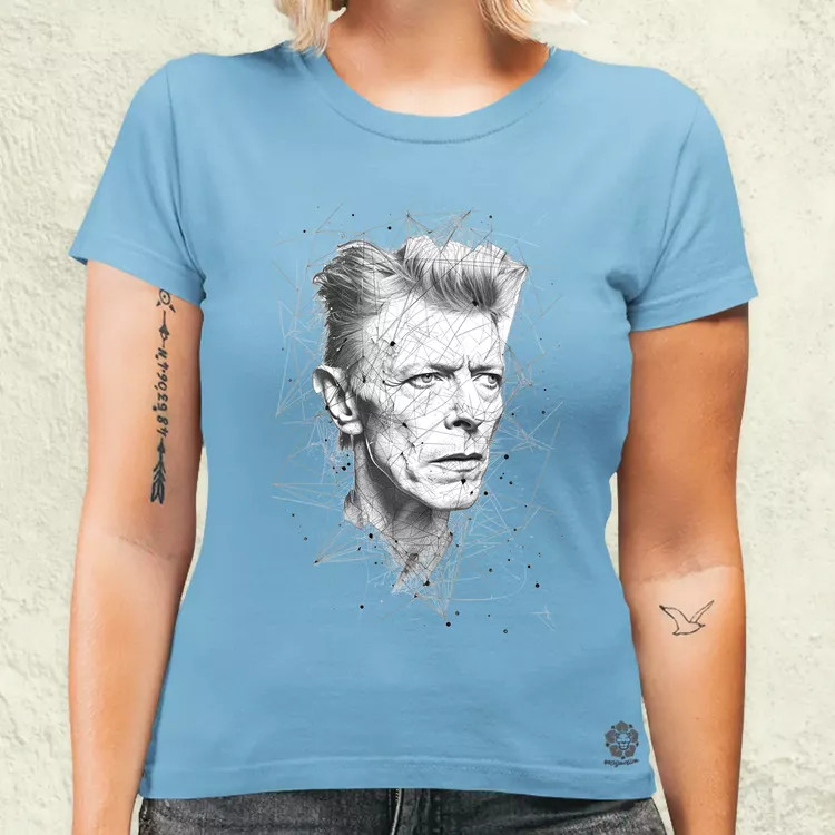 David Bowie rajz portré v3 női póló