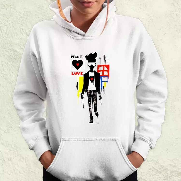 Basquiat béke és szeretet v8 női pulóver