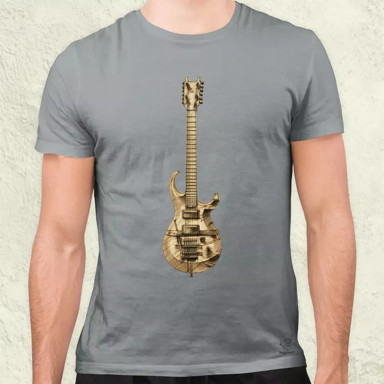 Elektromos gitár szkeccs v2 férfi póló