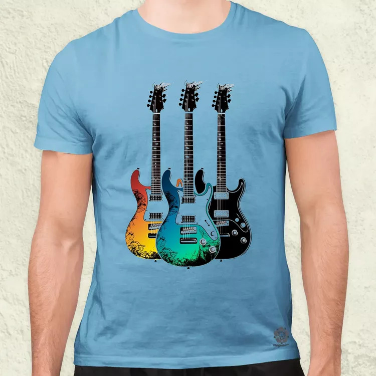 Elektronikus gitárok v2 férfi póló