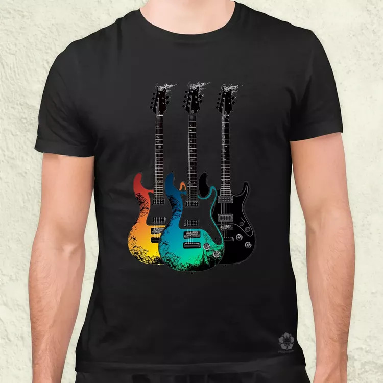Elektronikus gitárok v2 férfi póló