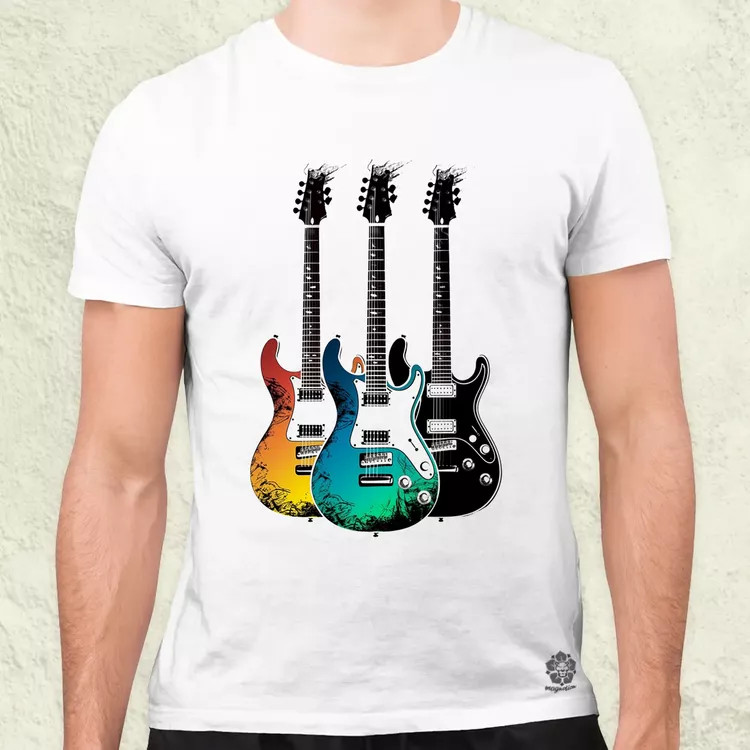 Elektronikus gitárok v2 férfi póló