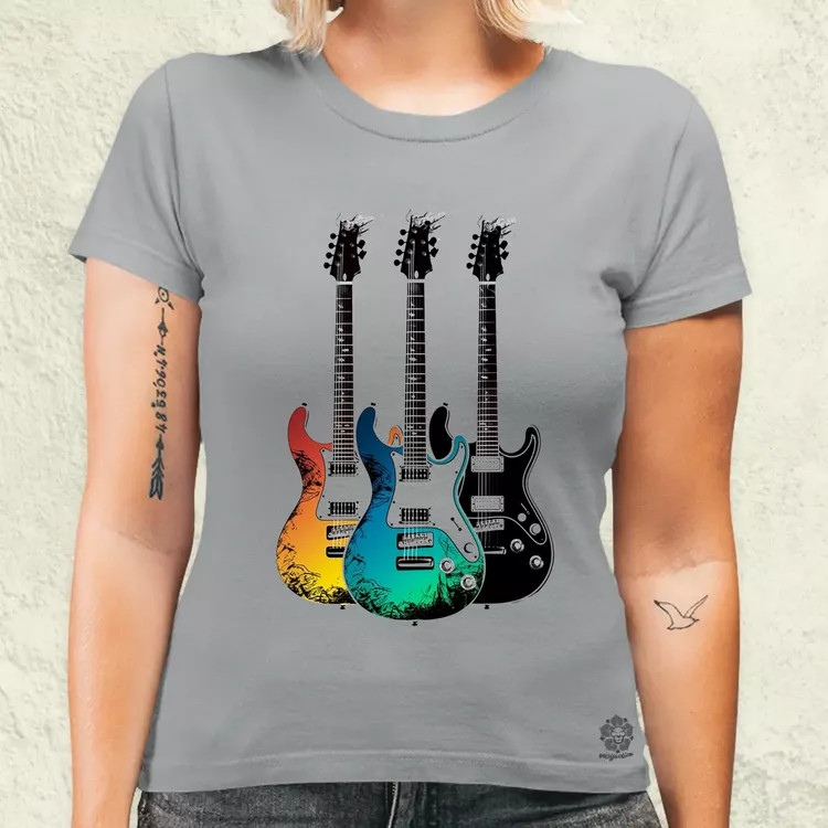 Elektronikus gitárok v2 női póló