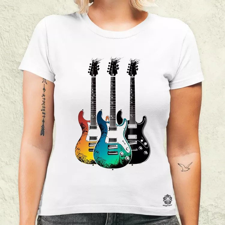 Elektronikus gitárok v2 női póló