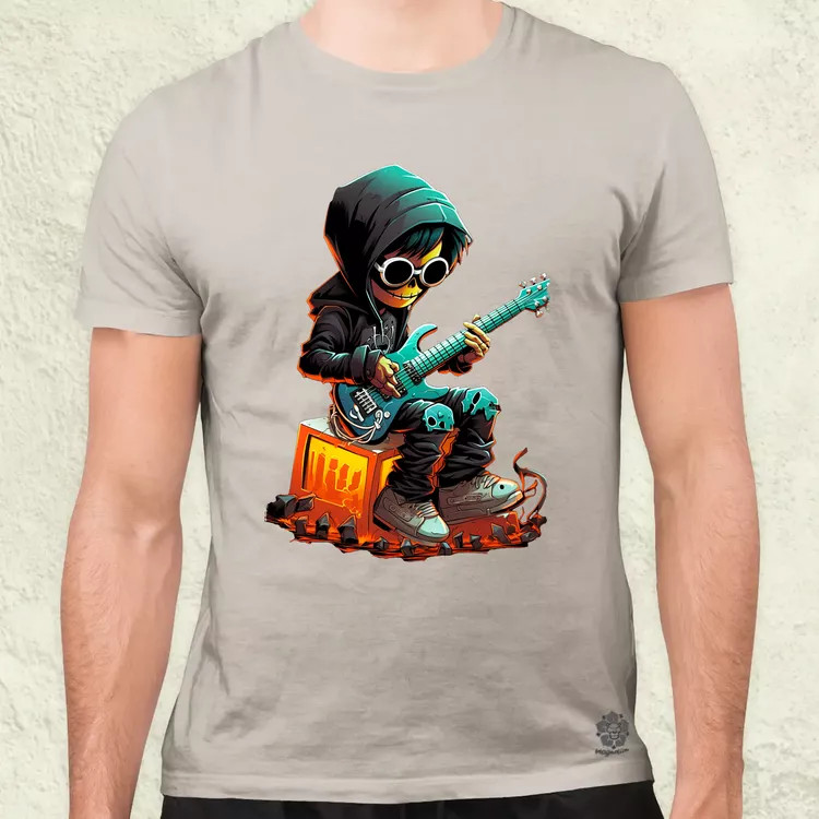 Gitáros srác v3 férfi póló
