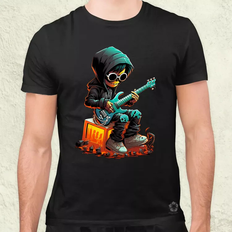 Gitáros srác v3 férfi póló