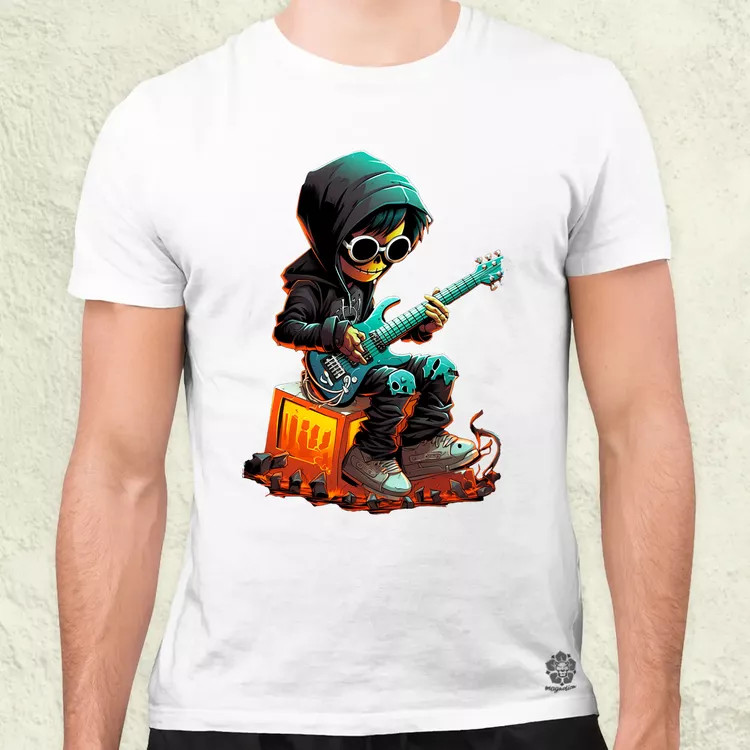 Gitáros srác v3 férfi póló