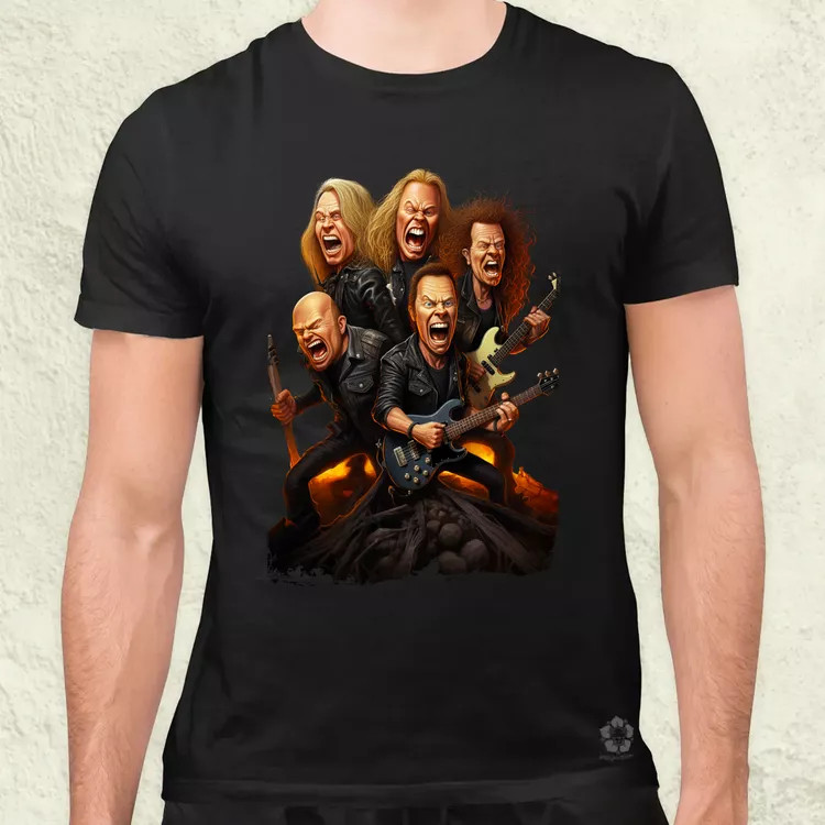 Metallica karikatúra v1 férfi póló