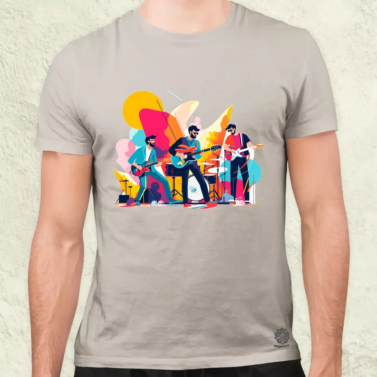 Minimalista funky banda v1 férfi póló