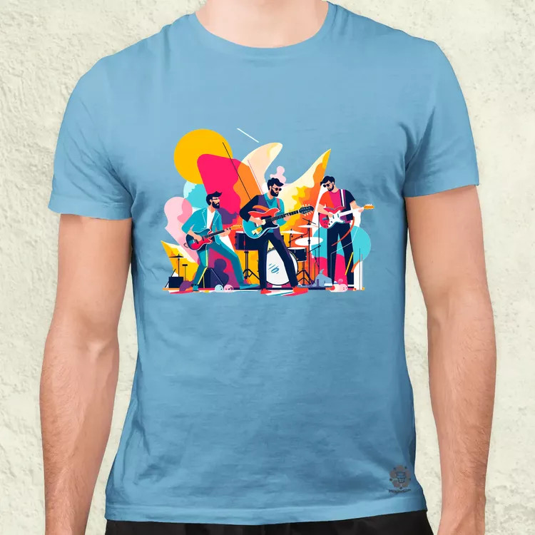 Minimalista funky banda v1 férfi póló