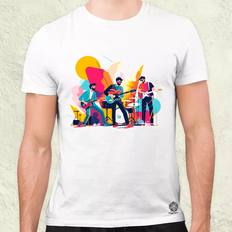 Minimalista funky banda v1 férfi póló