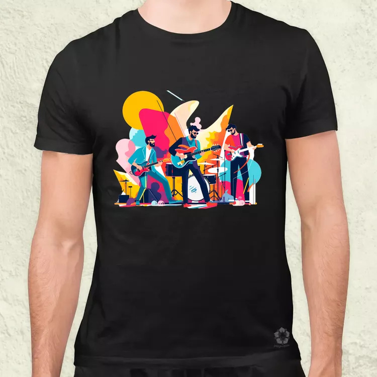 Minimalista funky banda v1 férfi póló