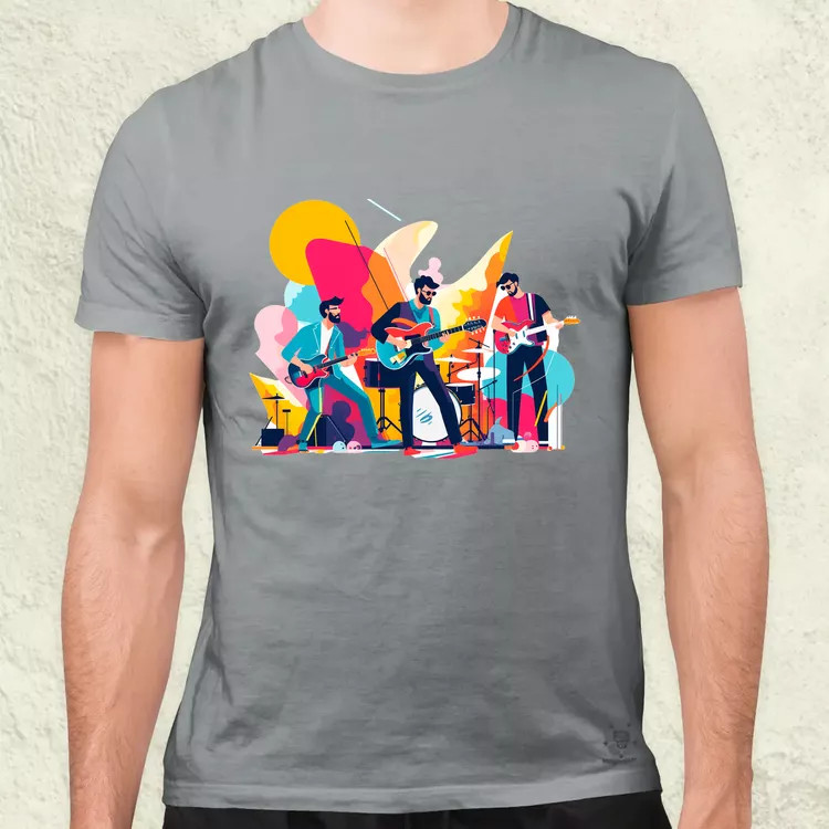 Minimalista funky banda v1 férfi póló
