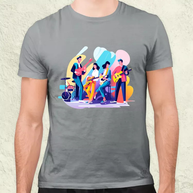 Minimalista funky banda v2 férfi póló