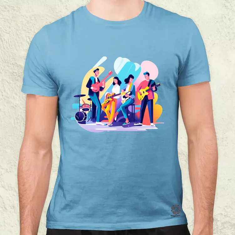 Minimalista funky banda v2 férfi póló