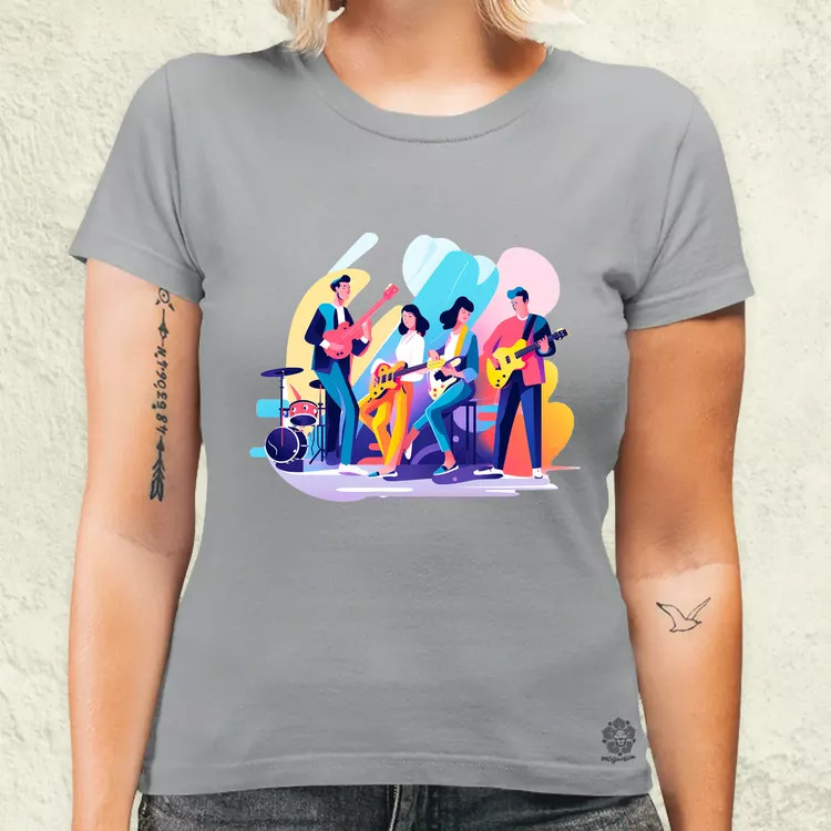 Minimalista funky banda v2 női póló