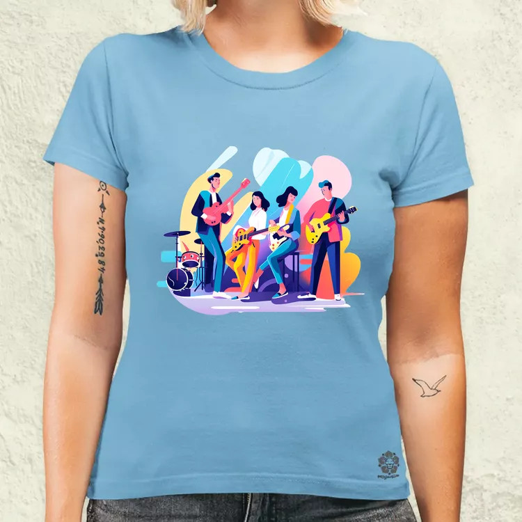 Minimalista funky banda v2 női póló