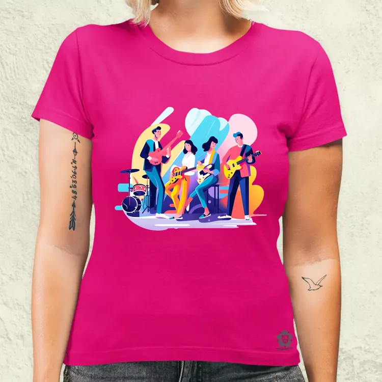 Minimalista funky banda v2 női póló