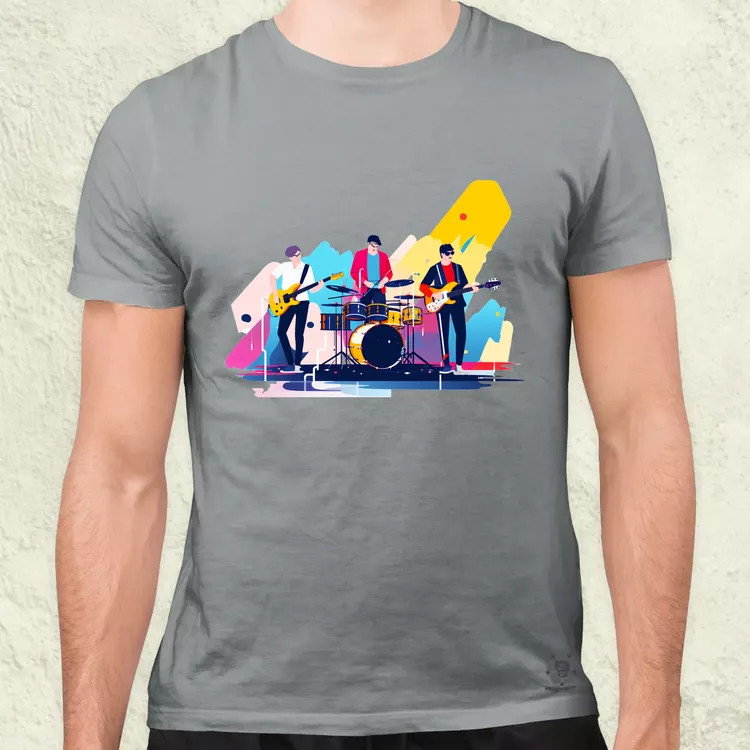Minimalista funky banda v3 férfi póló