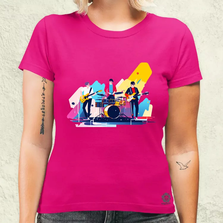 Minimalista funky banda v3 női póló