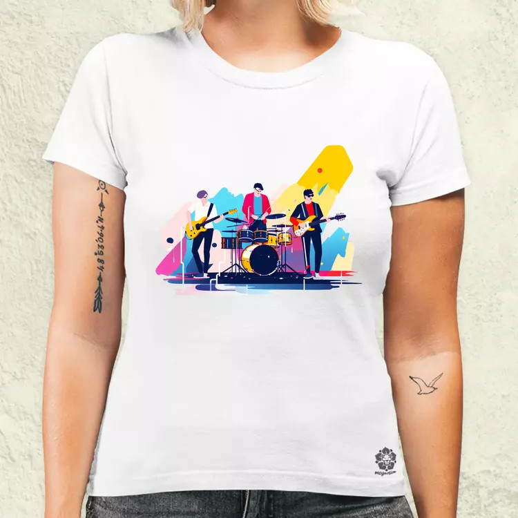 Minimalista funky banda v3 női póló