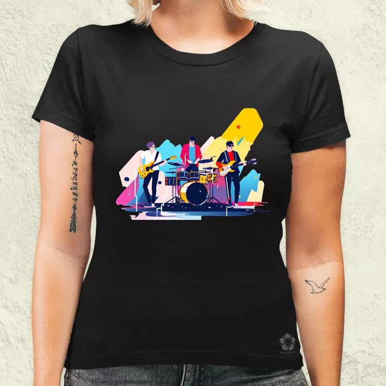 Minimalista funky banda v3 női póló