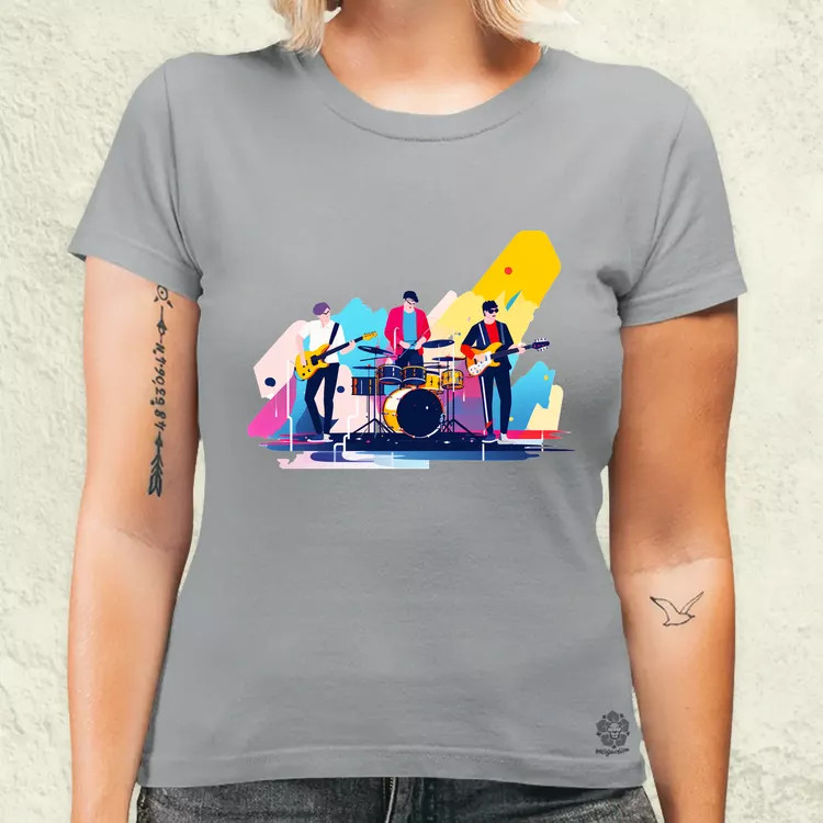 Minimalista funky banda v3 női póló