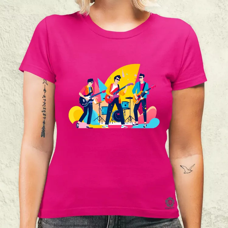 Minimalista funky banda v4 női póló