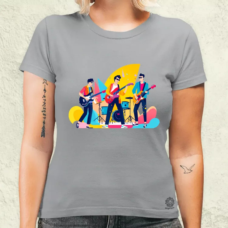 Minimalista funky banda v4 női póló